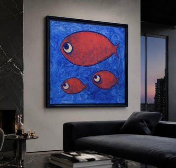 Denis Kuvayev (1971) - Goldfish with kids - XL