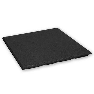 Rubber tegel 20 mm - 50 x 50 cm - Zwart, Tuin en Terras, Tegels en Klinkers, Verzenden, Nieuw