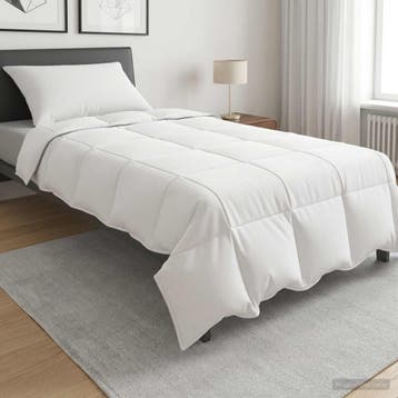 vidaXL Dekbed en Hoofdkussen Set 2 st 155 x 200 cm Zomer, Verzenden, Nieuw, Wit