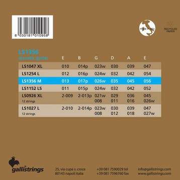 Galli LS1356 Phosphor Bronze Akoestische Gitaar Snaren, Ophalen of Verzenden, Nieuw
