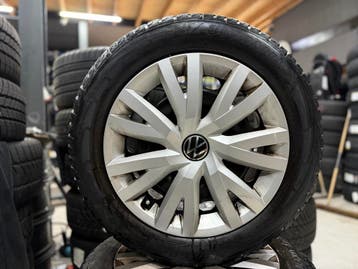 Volkswagen Winterset 5x112 ET46 GOLF/PASSAT/LEON/A3, Ophalen, Gebruikt, 16 inch, Banden en Velgen