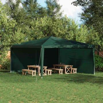 vidaXL Party Tent Zijwand 2 st 400 x 195 cm Groen PE en, Verzenden, Nieuw
