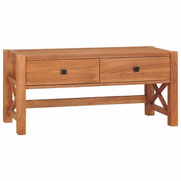 vidaXL Tv-meubel 100x40x45 cm teakhout, Minder dan 50 cm, Verzenden, Nieuw, Minder dan 100 cm