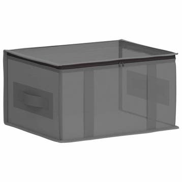 vidaXL Opbergdoos met transparant bovenraam Antracietkleurig, Verzenden, Nieuw