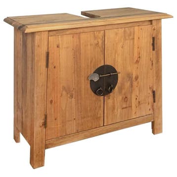 Badkamerkast Vintage Hout | Tweedekansje | OP=OP, Huis en Inrichting, Gebruikt, Minder dan 100 cm, Wastafelkast, 25 tot 50 cm