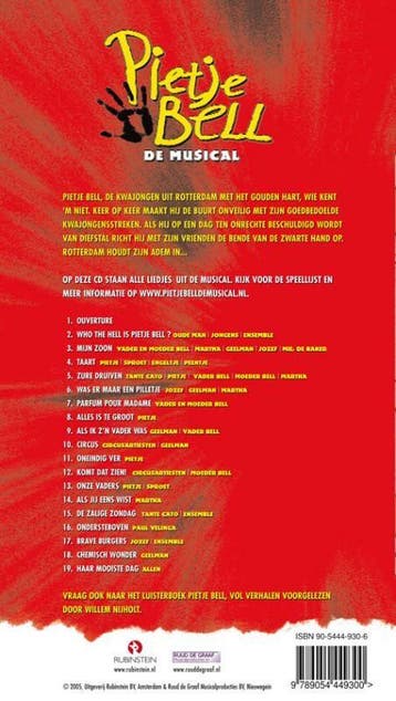 Pietje Bell(musical) 1cd 9789054449300, Verzenden, Zo goed als nieuw