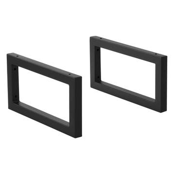 Ophangbeugel voor wastafelblad set van 2 zwart mat 40x20 cm, Verzenden, Nieuw