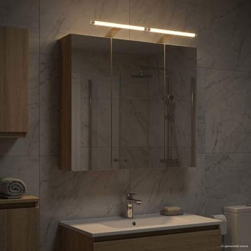 vidaXL Badkamer spiegelkast Sonoma Eiken 70 x 14,5 x 70 cm, Huis en Inrichting, Tafels | Kaptafels, Verzenden, Nieuw