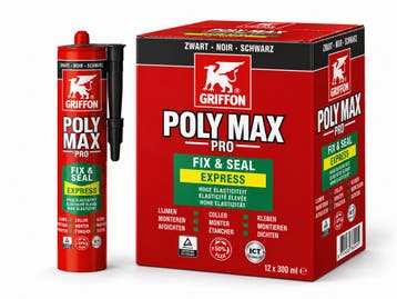 Griffon polymax fix seal express 12 stuks, 425 gr, zwart, Verzenden, Nieuw