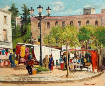 Alonso Ustrell (1930-2004) - Vista de mercado