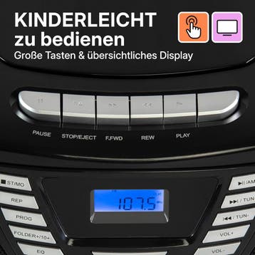 Blaupunkt B 120 BK Draagbare cd-speler met bluetooth, casset, Verzenden, Zo goed als nieuw