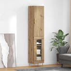 vidaXL buffetkast 2 pcs Artisan Eiken Bewerkt hout, Minder dan 50 cm, Verzenden, Nieuw, Minder dan 100 cm