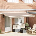 vidaXL Inklapbaar Zonnescherm Beige 400 x 200 cm Stof, Tuin en Terras, Zonneschermen, Verzenden, Nieuw