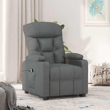 vidaXL Fauteuil elektrisch verstelbaar stof donkergrijs, Verzenden, Nieuw
