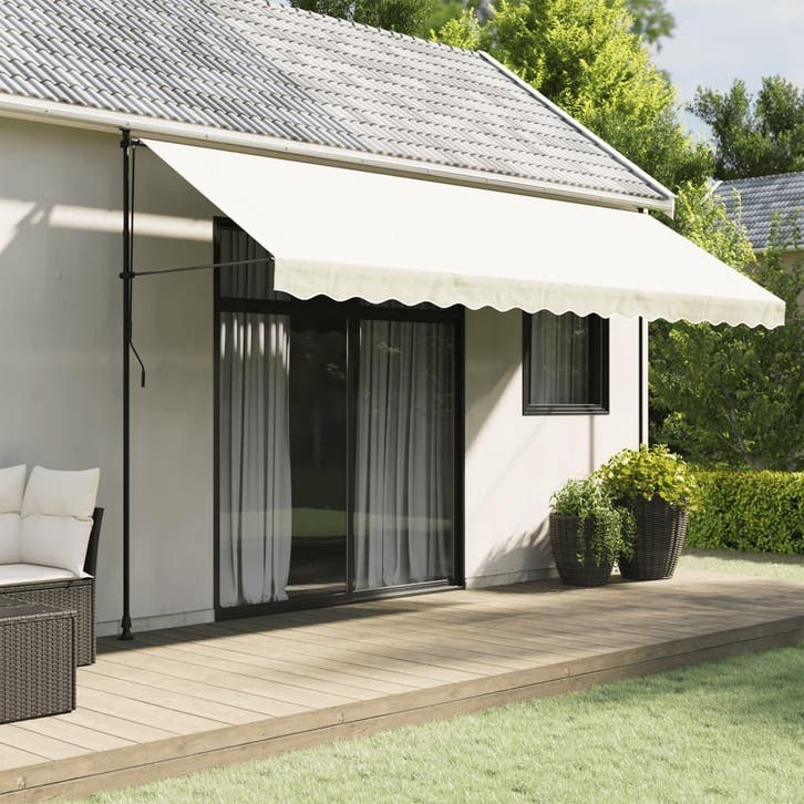 vidaXL Vervangingsdoek voor luifelrok gestreept 4,5 m, Tuin en Terras, Zonneschermen, Nieuw, Verzenden