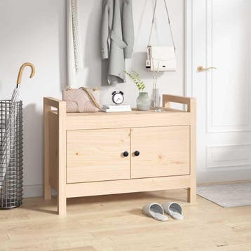 vidaXL Halbankje 80x40x60 cm massief grenenhout, Verzenden, Nieuw