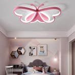 Vlinder LED plafondlamp roze 90W kinderkamer, Verzenden, Nieuw