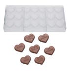 Chocolademal Chocolate World Hartjes Figuren (21x) 30x26x7mm, Verzenden, Nieuw