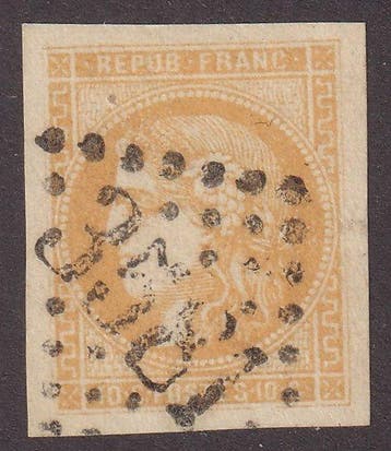 Frankrijk - 10c citroenkleur - gesigneerd Brun - TTB - Yvert, Gestempeld