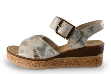 Rieker Sandalen in maat 39 Goud, Kleding | Dames, Overige kleuren, Verzenden, Sandalen of Muiltjes, Zo goed als nieuw