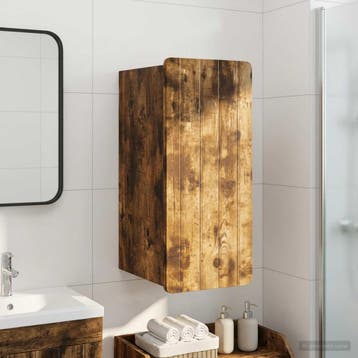 vidaXL Badkamer wandkast ZWOLLE Gerookt eiken 30 x 31 x 63, Verzenden, Nieuw