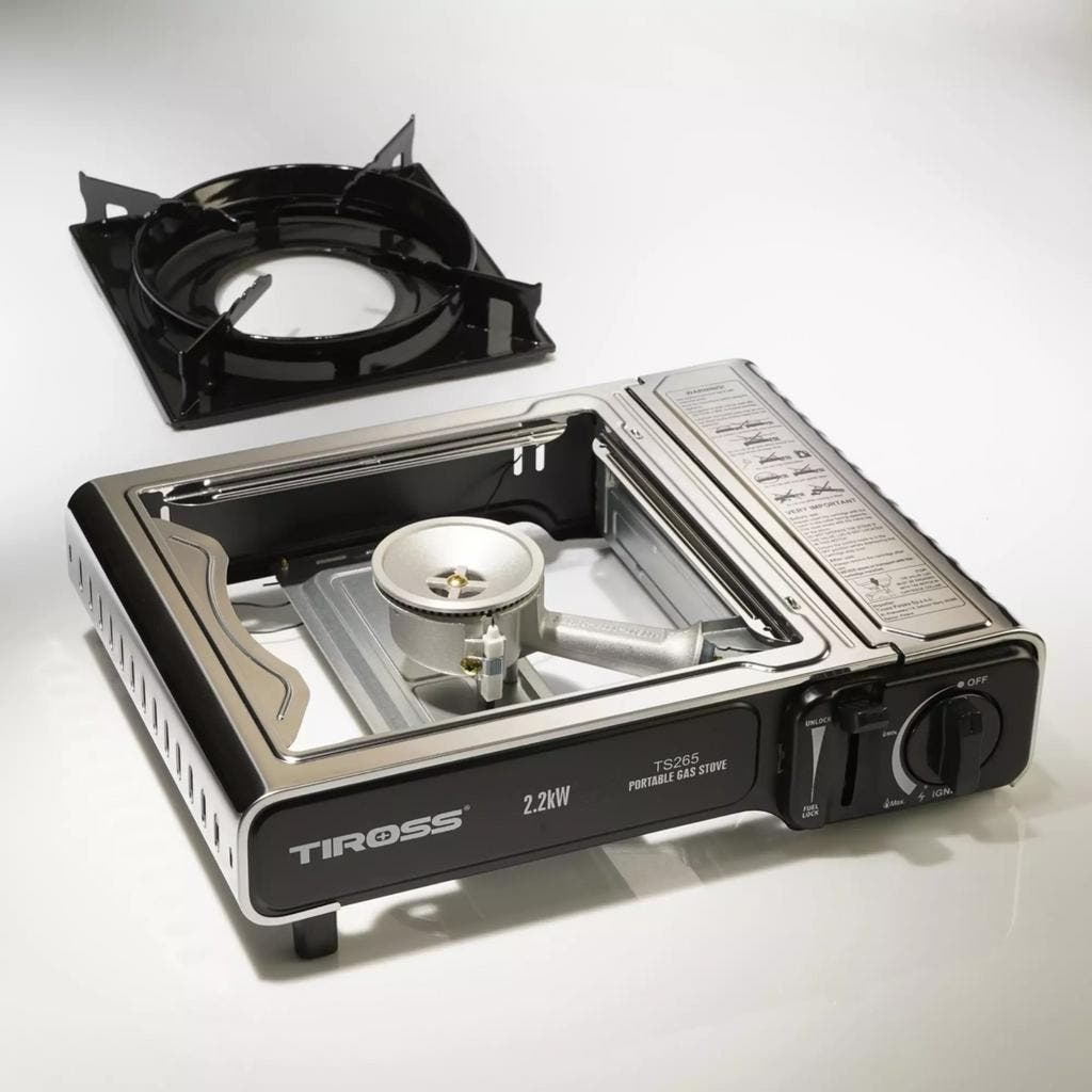 TIROSS TS-264 Gas Stove with Ceramic Hob, Infrared Gas Stove, Picnic
