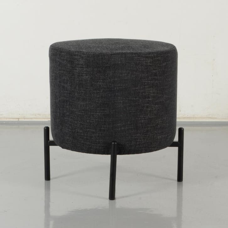 Frontseat Ludo poef, antraciet, 4-poot onderstel, Huis en Inrichting, Bureaustoelen, Ophalen of Verzenden