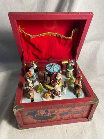Splendide boite à musique de Noel Rouge , décors animé -, Nieuw