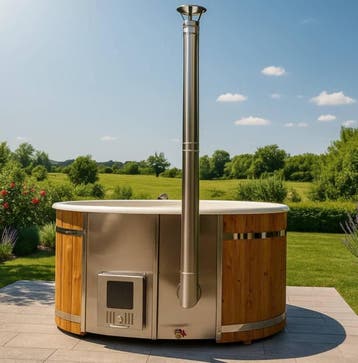 Houtgestookte Hottub de GROOTSTE keuze van NL &amp; BE, Verzenden, Nieuw, Pomp, Vast