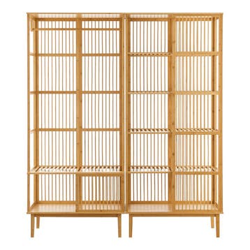 [en.casa] Halmeubelset Vemb en Trundholm bamboe, Verzenden, Nieuw