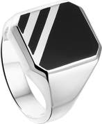 The Jewelry Collection - Zegelring Onyx - Zilver - Maat, Verzenden, Nieuw