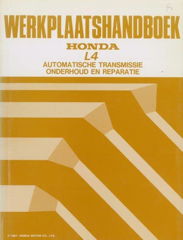 1987 Honda L4 werkplaatshandboek Automatische transmissie, Verzenden
