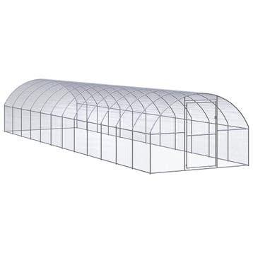 vidaXL Kippenren 3x12x2 m gegalvaniseerd staal, Verzenden, Nieuw