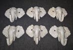 Set kapstokhaken - IJzer - Zes kapstokken olifant