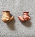 Twee ottomaanse pijpenkoppen - Keramiek - Turkije - Begin, Antiek en Kunst