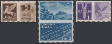 Koninkrijk Italië 1942 - Oorlogspropaganda: keizerlijke, Gestempeld