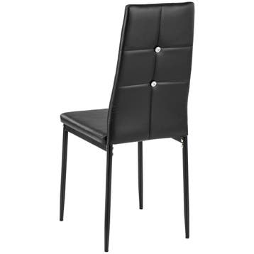 Eetkamerstoelen, kunstleer met strass steentjes, Verzenden, Nieuw