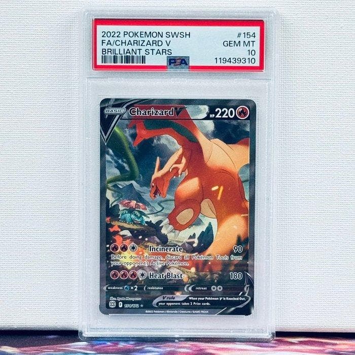 Pokémon Graded card - Charizard 154 - Pokémon - PSA 10, Hobby en Vrije tijd, Verzamelkaartspellen | Pokémon