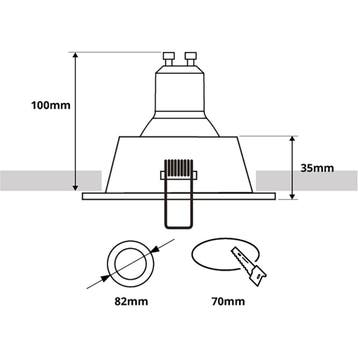 GU10 Inbouwspot Set - Mat Goud - Inbouw Rond - Verdiept -, Huis en Inrichting, Lampen | Spots, Ophalen of Verzenden, Nieuw, Overige fittingen
