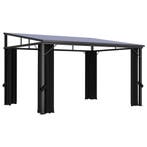 vidaXL Prieel met gordijn 405x294x244 cm antraciet, Verzenden, Nieuw