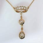 Halsketting - 18 karaat Geel goud - Diamant - Vintage uit, Nieuw