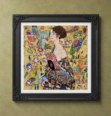 Gustav Klimt (1862–1918) (after) - Lady with a Fan, 1917