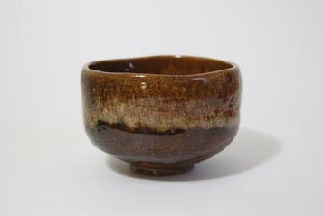 Ohi Ware Matcha Bowl, Amber Glaze, Ohi Choami ,