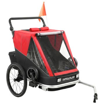 Fietskar Voor Kinderen, 2-zitter, 2-in-1 Opvouwbare Kinderfi, Verzenden, Nieuw