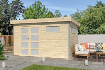 Woodlands Blokhut Kasuko met Staaldak en Dakisolatie 385 x, Nieuw