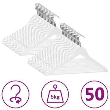 Antislip Kledinghangers Wit | 40% Korting, Ophalen of Verzenden, Zo goed als nieuw, Hout, Volwassenen