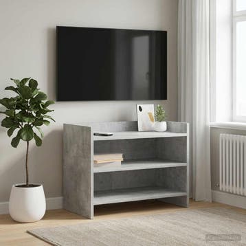 vidaXL TV-kast 60 x 33 x 47 cm Betongrijs Bewerkt hout, Minder dan 50 cm, Verzenden, Nieuw, Minder dan 100 cm
