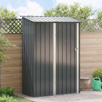 vidaXL Tuinhuisjes Antraciet 140,5 x 74 x 200 cm Metaal, Tuin en Terras, Tuinhuizen, Verzenden, Nieuw