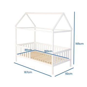Veilig Kinderbed | Huisvorm | 160x80 | Laatste Stuks!, Nieuw, 70 tot 85 cm, Ophalen of Verzenden, Matras