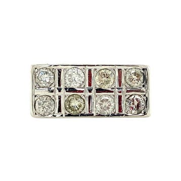 Witgouden ring met diamant 14 karaat, Verzenden, Zo goed als nieuw, Goud